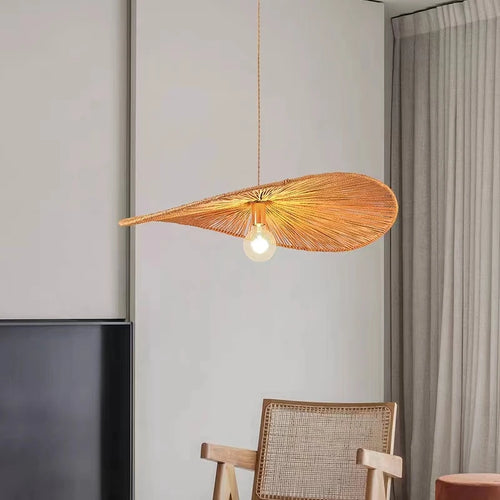 lustre led chanvre nordique simple moderne rétro créatif - vue 5 sur 5