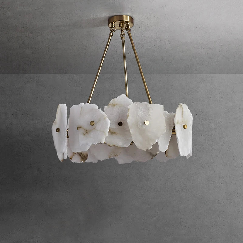 lustre en marbre naturel de luxe led pour bar et restaurant - vue 4 sur 6
