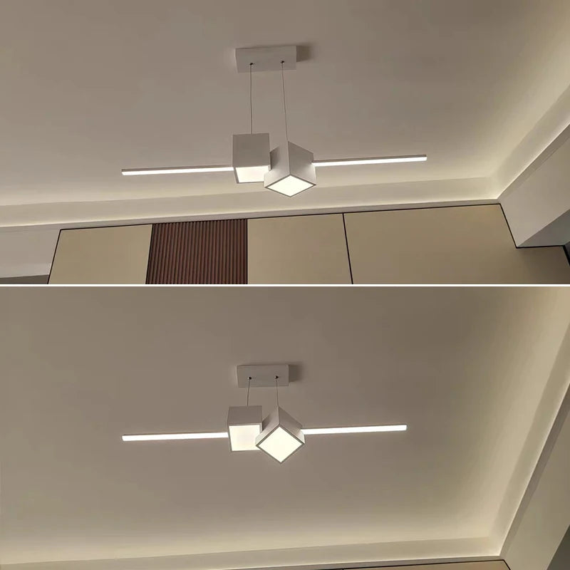 lustre led minimaliste pour éclairage intérieur moderne - vue 6 sur 10