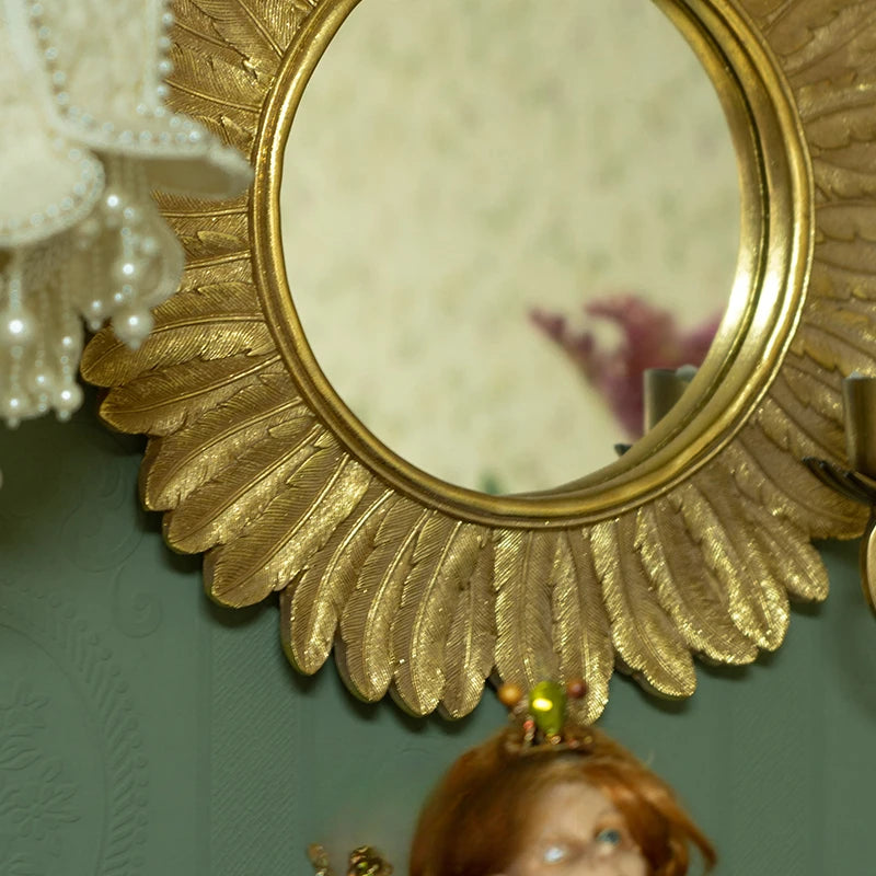 miroir décoratif en macramé style rétro pour décoration intérieure - vue 5 sur 7
