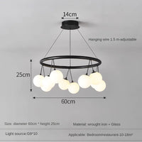 suspension circulaire design en verre pour intérieur moderne