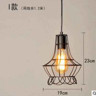 suspension industrielle vintage en fer pour restaurant bar loft - vue 11 sur 17
