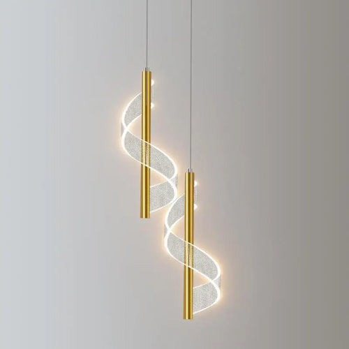 suspension led design en forme de s pour décoration intérieure élégante - vue 6 sur 8