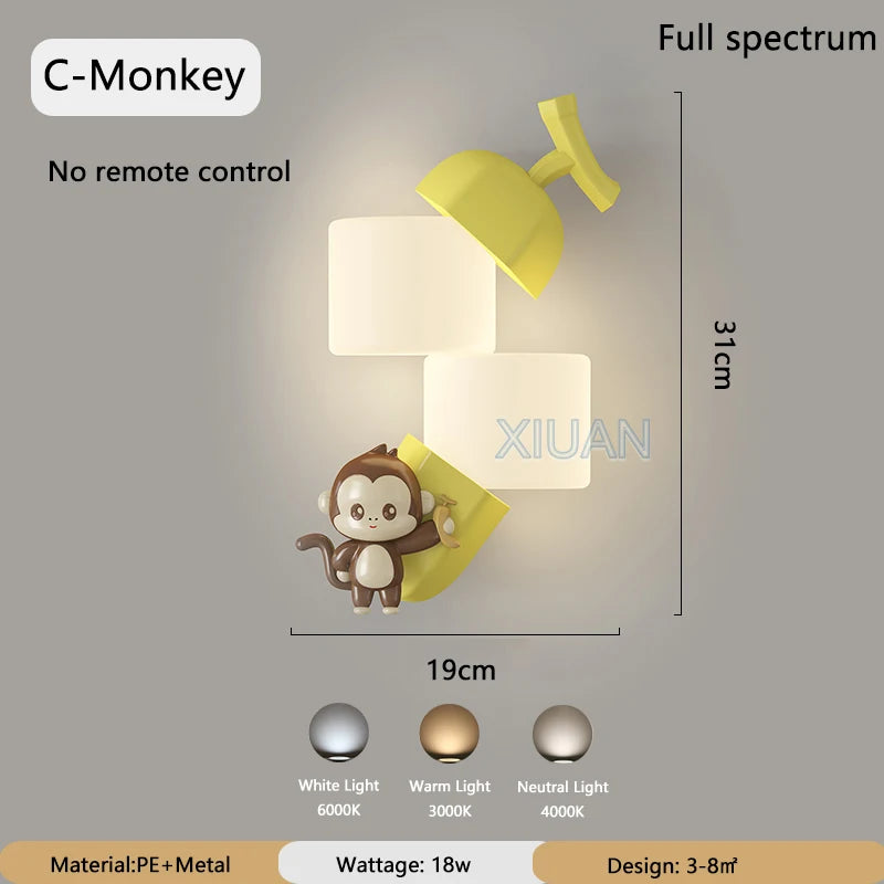 applique murale décorative pour chambre d'enfant animaux - vue 9 sur 9