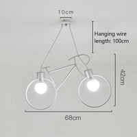 suspension modernes en fer forme vélo pour décoration maison
