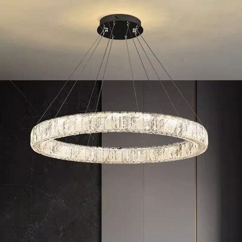 Lustre design cristal nordique pour salle à manger éclairage intérieur - vue 5 sur 9