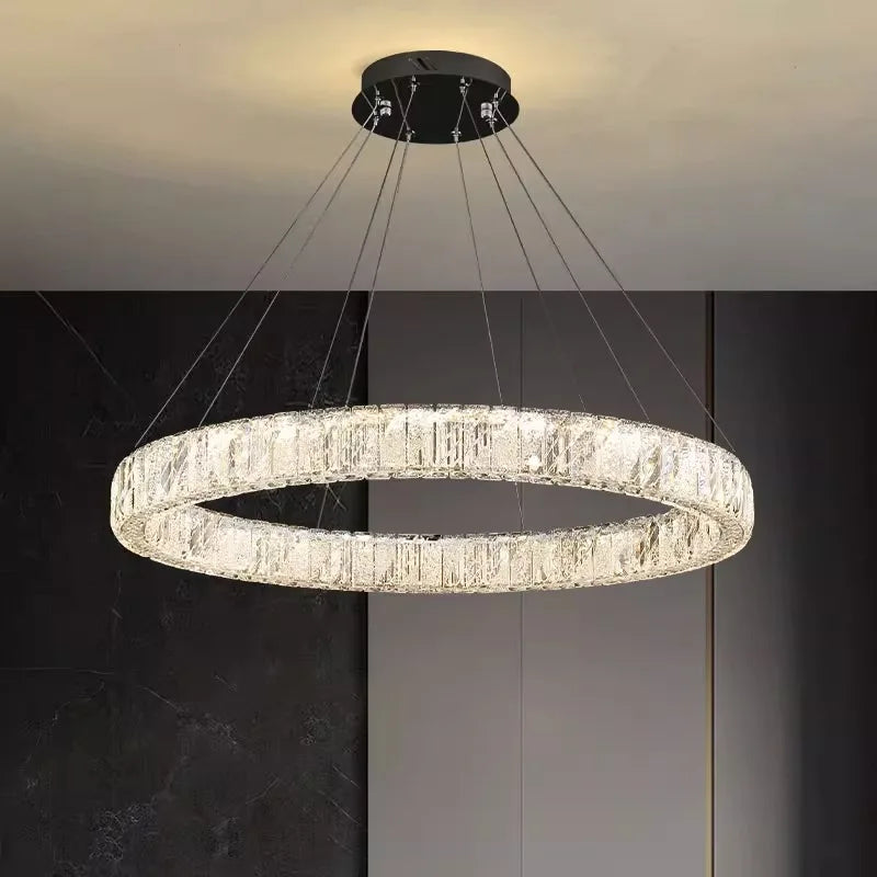 Lustre design cristal nordique pour salle à manger éclairage intérieur - vue 4 sur 9