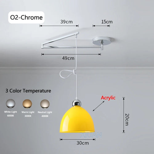 lustre led avec bras réglable pour bar et restaurant - vue 18 sur 25