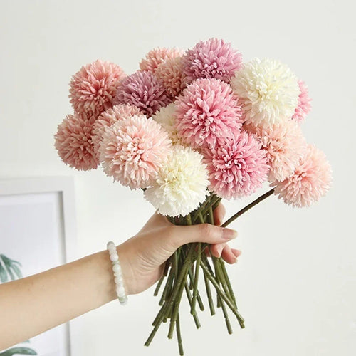 bouquet de fleurs artificielles pour décoration mariage et vases artisanaux - vue 2 sur 15