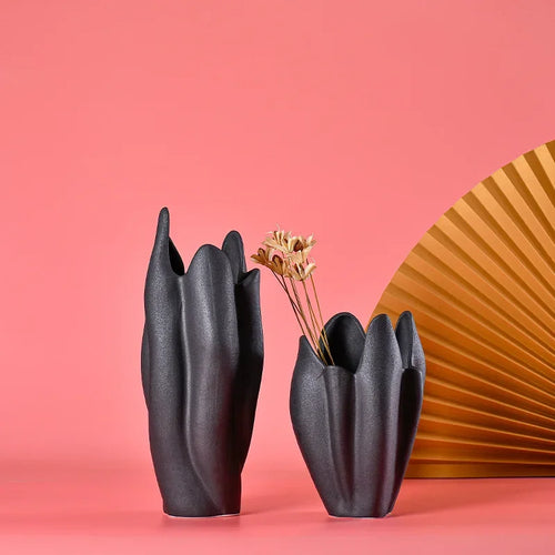 vase en céramique artisanat pour arrangements floraux décoratifs - vue 2 sur 7