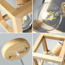 suspension moderne en bois massif pour éclairage intérieur