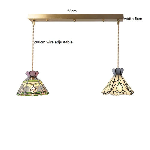 suspension fleur verre cuivre nordique moderne led iwhd europe syle - vue 26 sur 26
