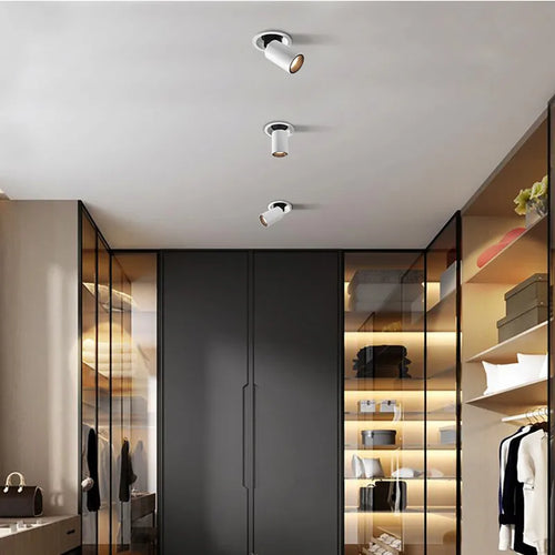 downlights led rotatifs à intensité variable epistar aluminium encastré cob spots - vue 6 sur 6