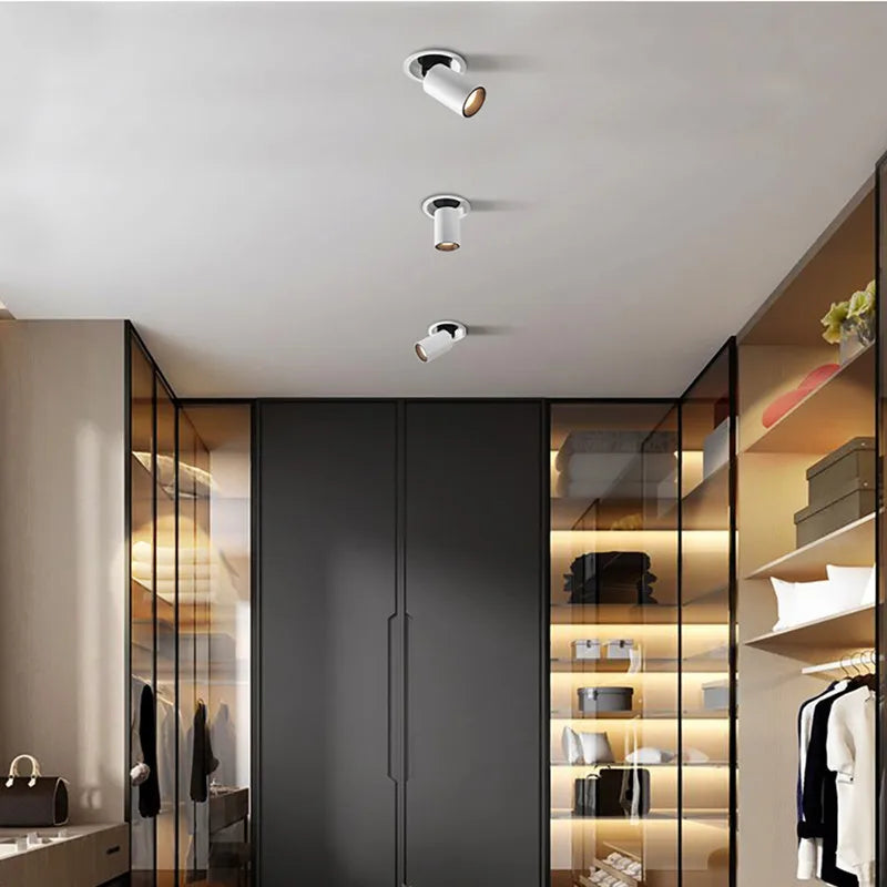 downlights led rotatifs à intensité variable epistar aluminium encastré cob spots - vue 6 sur 6