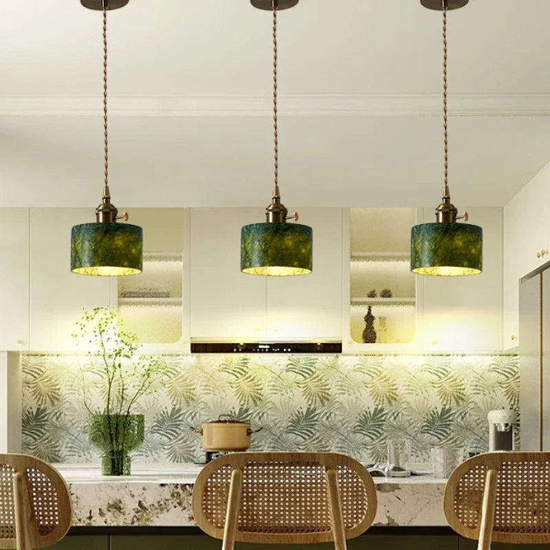suspension en jade naturel style rétro français pour intérieur élégant - vue 5 sur 7
