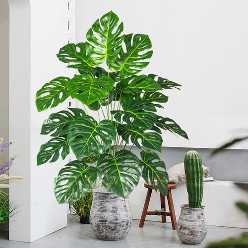 plante monstera artificielle tropicale pour décoration intérieure et extérieure - vue 2 sur 9