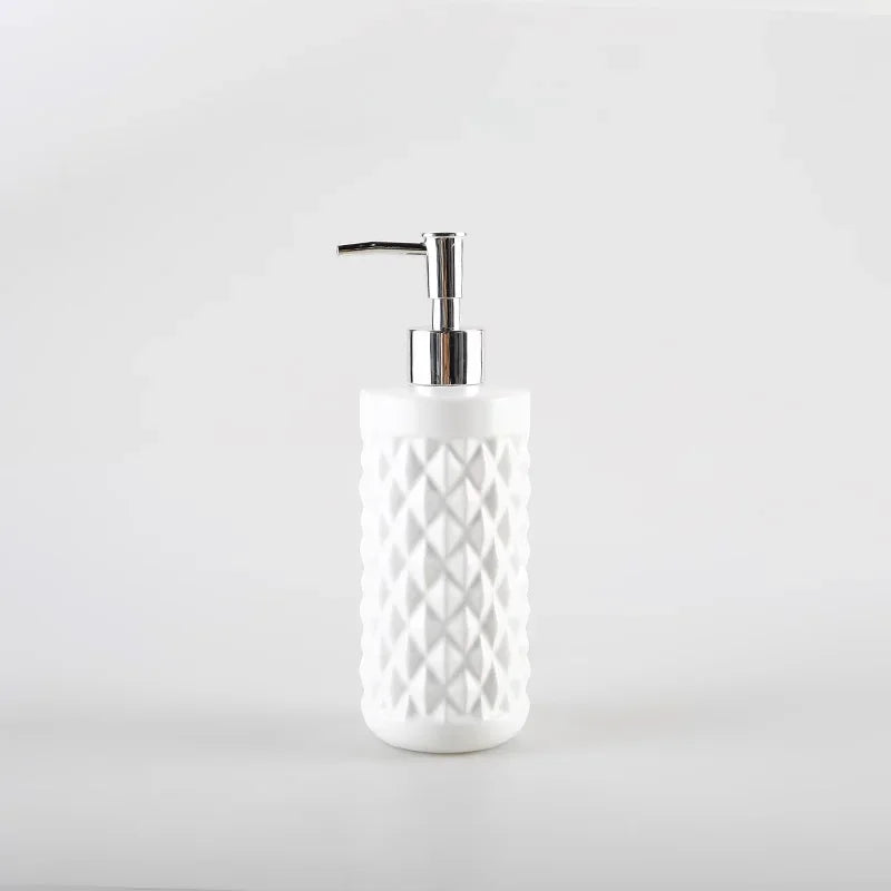 distributeur de désinfectant et savon en céramique design élégant - vue 1 sur 6