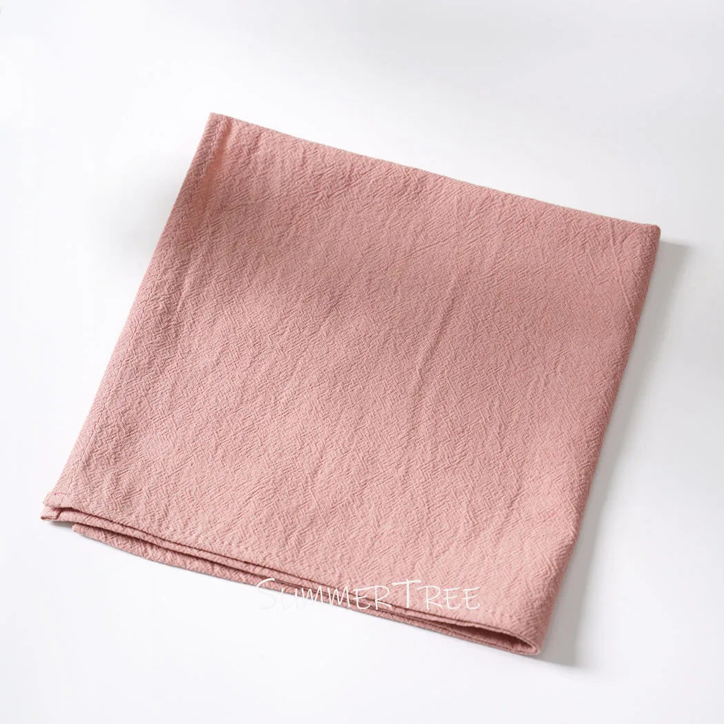 Serviette de table lot 6 coton lavé méditerranéen
