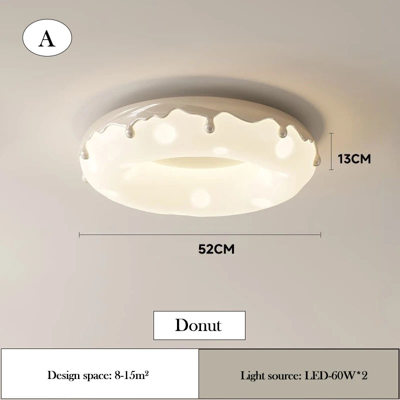 lustre créatif en forme de beignet pour chambre d'enfant - vue 11 sur 12