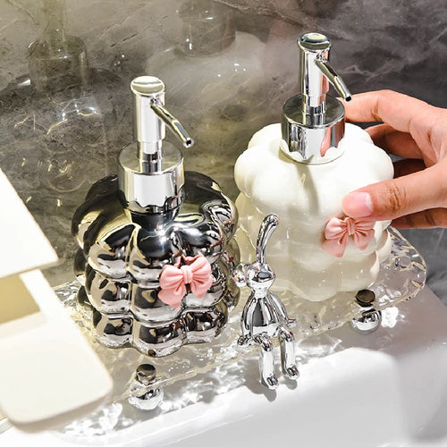 bouteille en céramique pour shampoing et désinfectant manuel - vue 5 sur 10