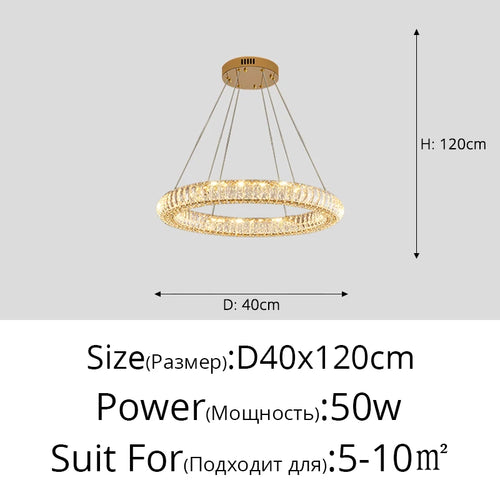 lustre en cristal moderne lumineux pour intérieur élégant - vue 12 sur 12