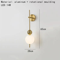 applique murale led créative en forme de boule décorative pour la maison