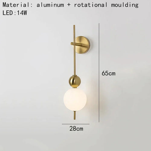 applique murale led créative en forme de boule décorative pour la maison