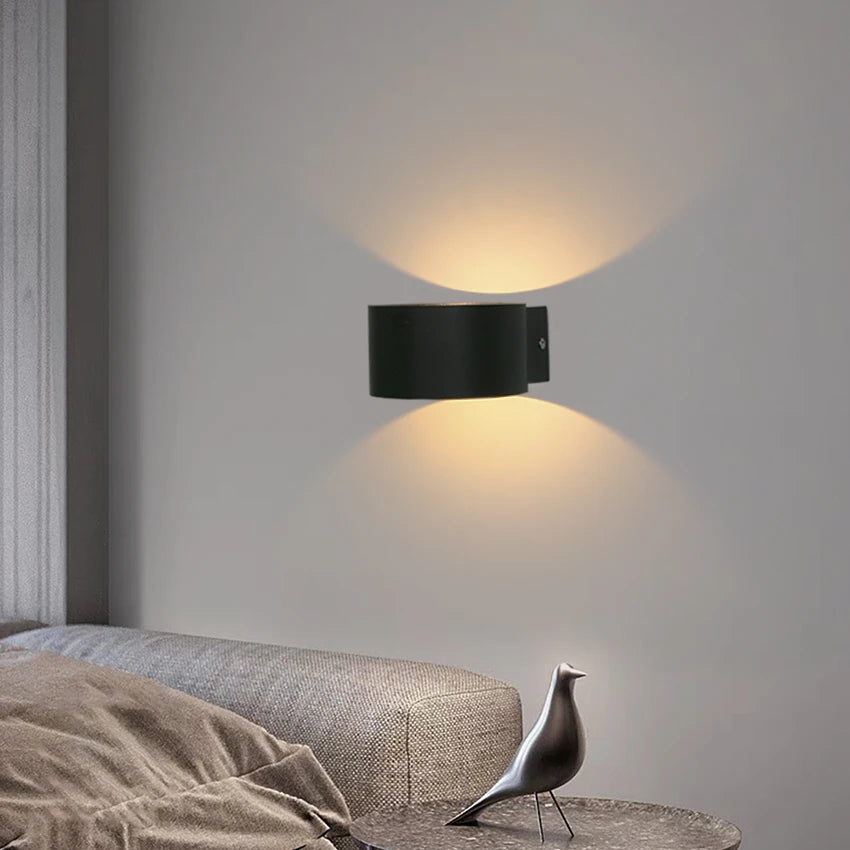 led applique murale rond aluminium ac90-260v - vue 5 sur 8