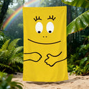 Serviette de plage barbapapas dessin cartoon seche rapide