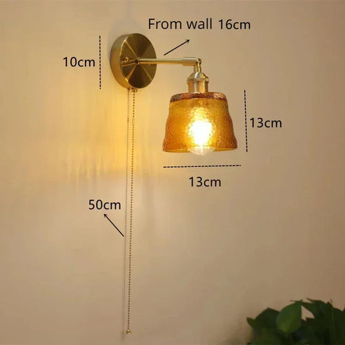applique murale rotative en verre style nordique japonais avec miroir - vue 17 sur 18