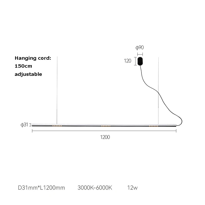 lustre à led à intensité variable nouvelle tendance 2024 éclairage décoratif - vue 11 sur 11