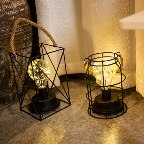 rétro-fer-forgé-lampe-table-bureau-lecture-veilleuse - vue 3 sur 9