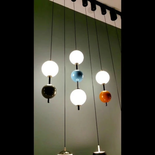 suspension led en verre avec fil réglable 4000k - vue 6 sur 12