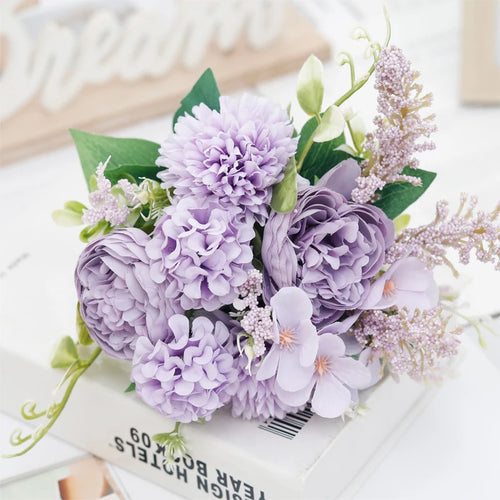 bouquets de mariée en soie pivoine décorations florales pour mariage - vue 13 sur 12