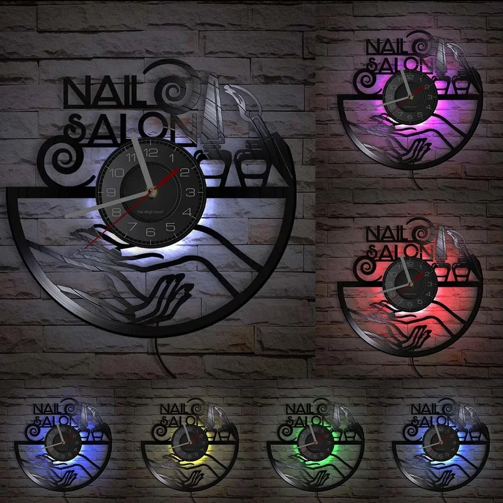 horloge murale vinyle pour salon de manucure et beauté - vue 30 sur 31