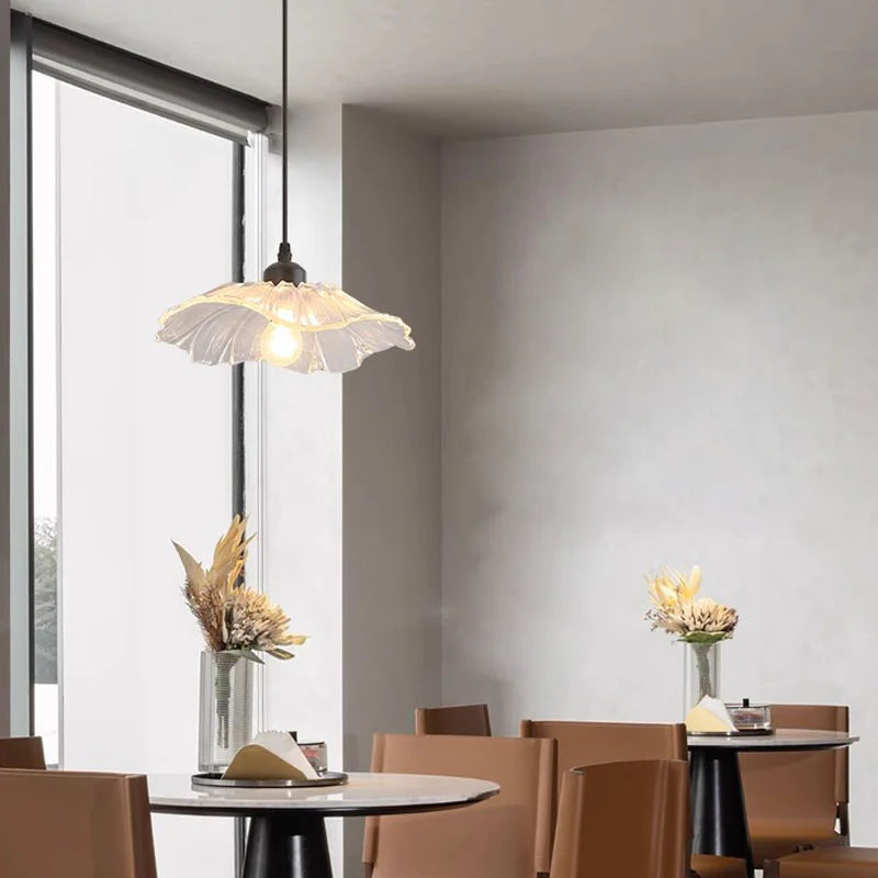 lustre nordique led en forme de fleur de lotus - vue 3 sur 15