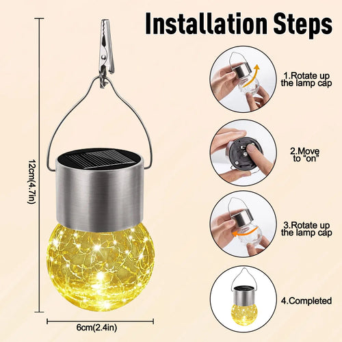 lampe solaire extérieure en rotin pour jardin décoratif - vue 3 sur 9