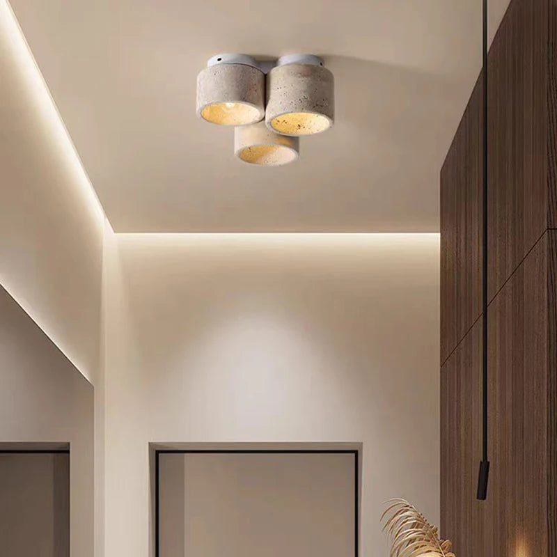 plafonnier en marbre naturel pour escaliers avec suspension - vue 3 sur 7