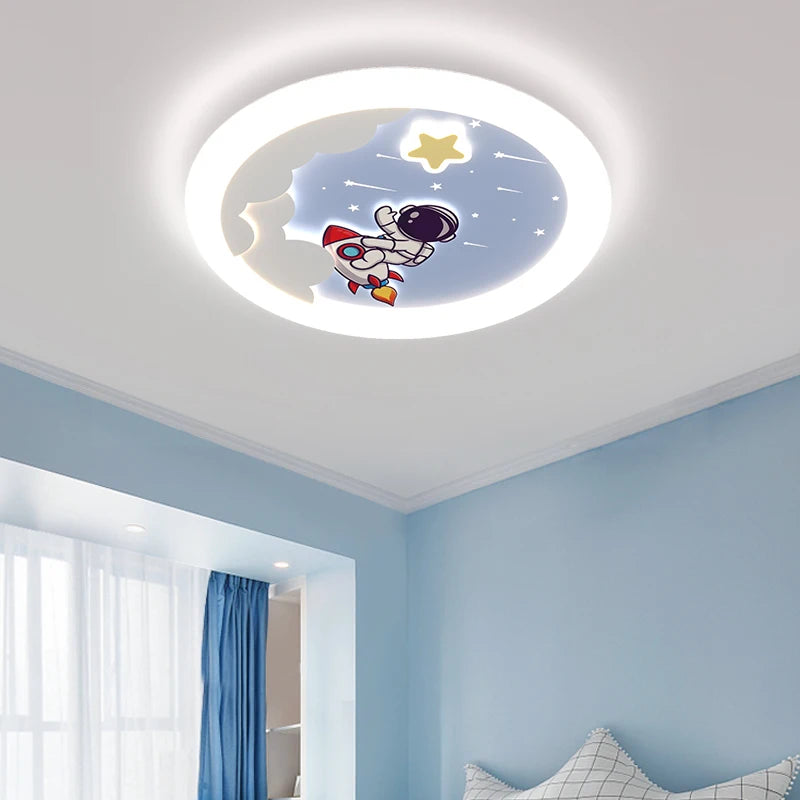 plafonnier astronaute pour chambre enfant design ludique et protecteur - vue 4 sur 7