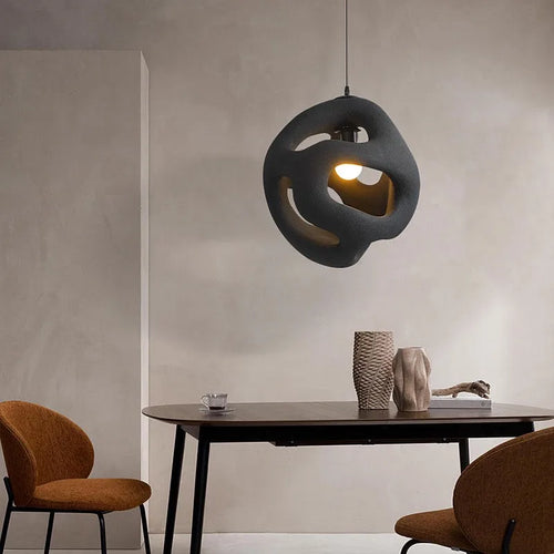 suspension led minimalisme nordique style wabi sabi luminaires - vue 2 sur 8