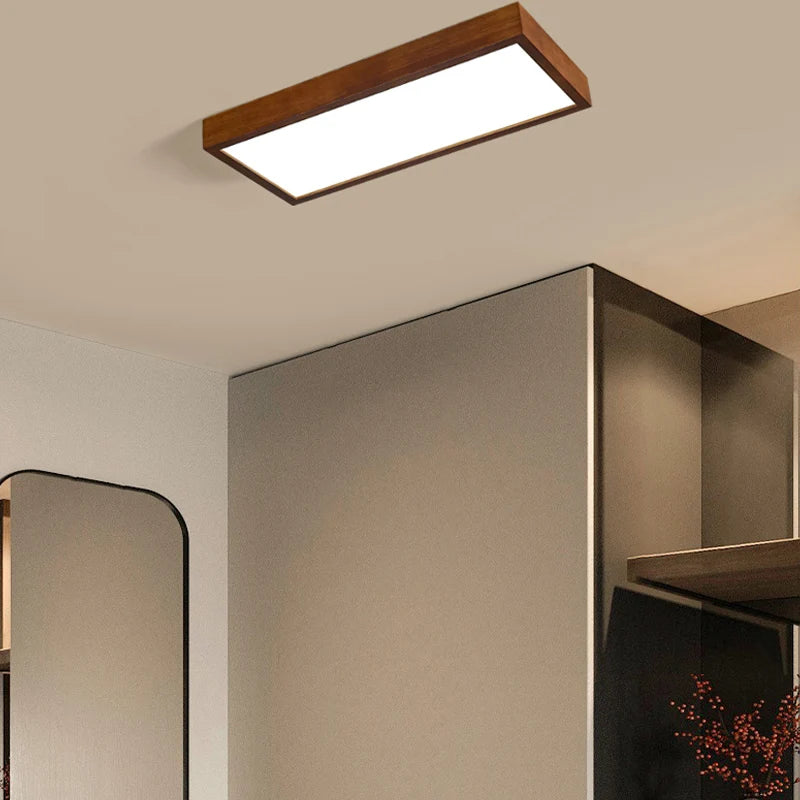 lustre à led moderne pour intérieur design en bois - vue 4 sur 9