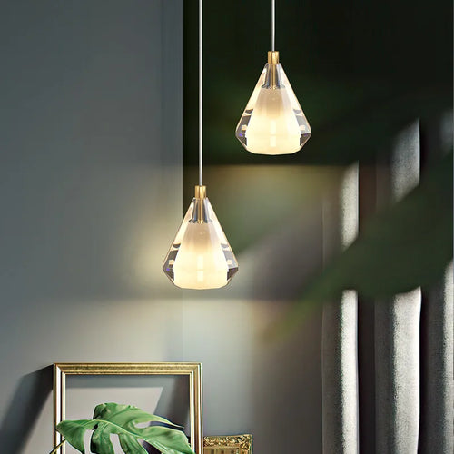 lustre en cristal de cuivre antique design luxueux éclairage moderne - vue 6 sur 8