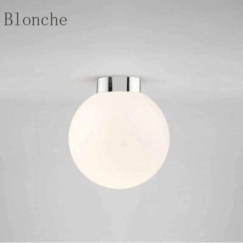 Plafonnier Led rond en forme de boule de verre - vue 4 sur 15