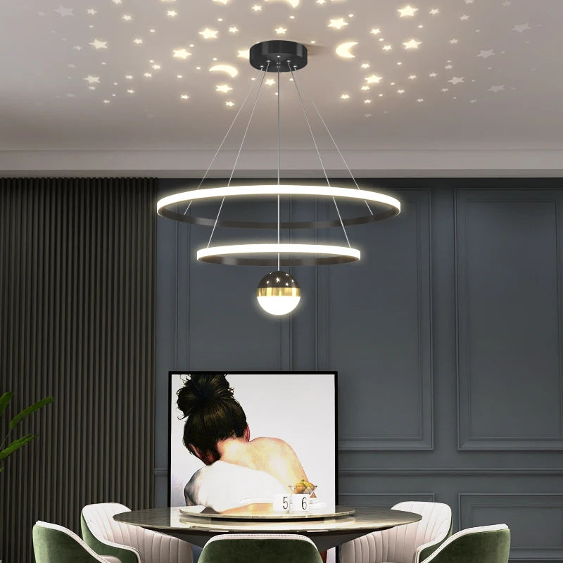 lustre moderne à led en silice pour restaurant et bureau - vue 4 sur 14