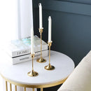 lot de 3 bougeoirs en métal pour décoration élégante et festive