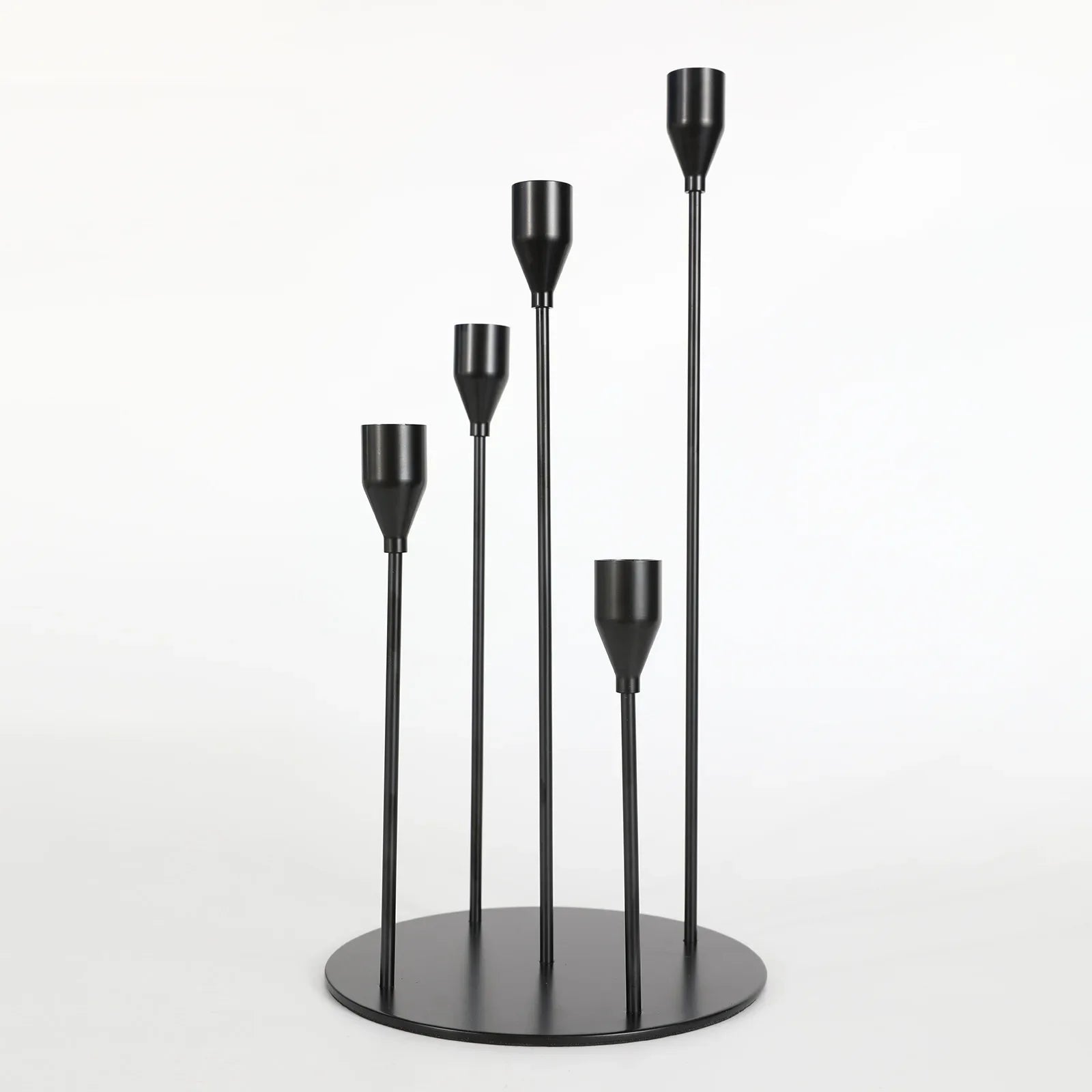 lot de 3 bougeoirs en métal pour décoration de mariage et fête - vue 9 sur 13