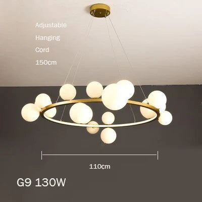lustre en verre design moderne avec bulles pour intérieur élégant - vue 18 sur 18