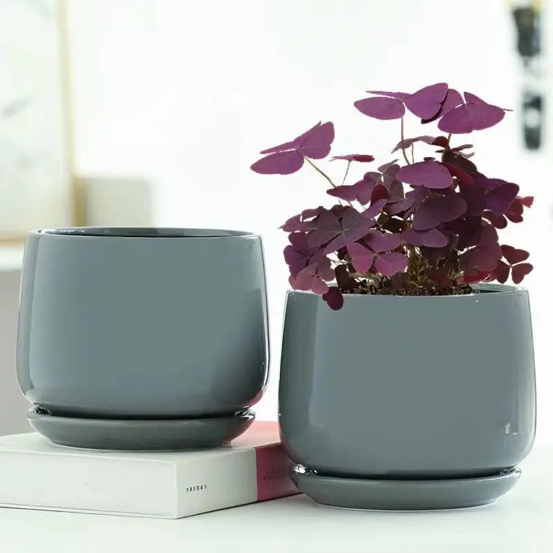 pot de fleurs en céramique créatif pour décoration intérieure et extérieure - vue 6 sur 9