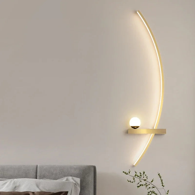 Applique murale LED nordique à rayures - vue 3 sur 18