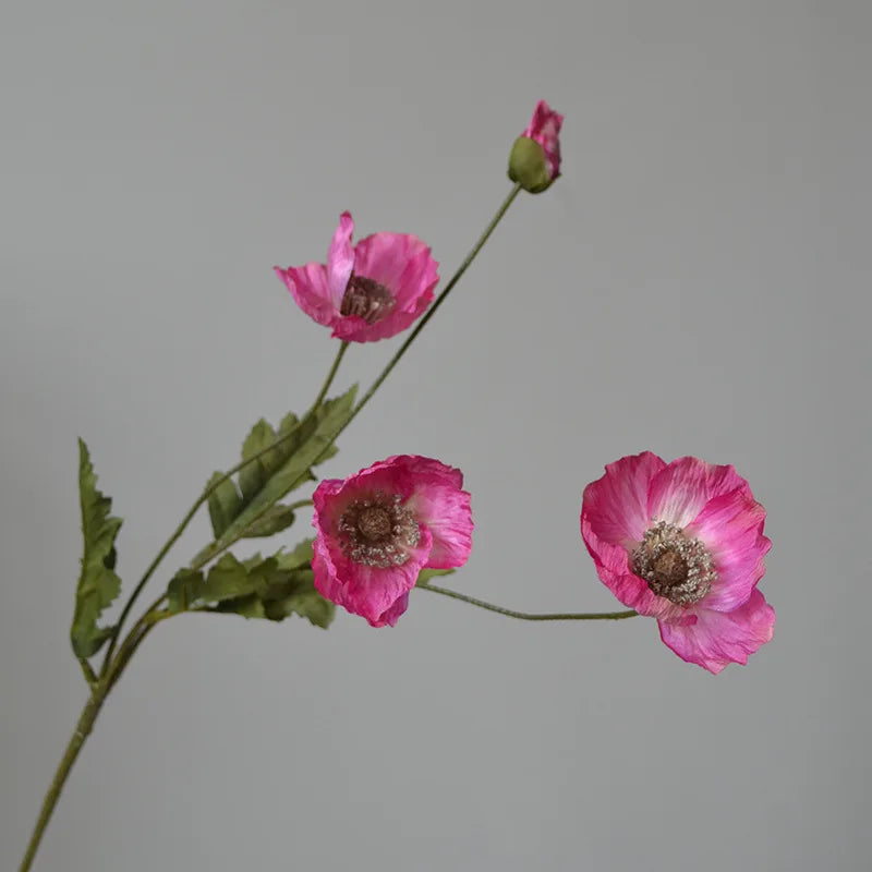 fleur artificielle coquelicot pour décoration de fête et jardin - vue 10 sur 18